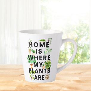 Tasse Latte Citation de jardinage de plantes d'intérieur à l'a