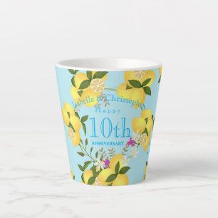 Tasse Latte Citation de mariage Lemon Squeeze Bleu