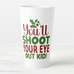 Tasse Latte Citation de Noël amusante