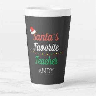 Tasse Latte Citation de Noël drôle pour un enseignant personna