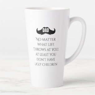 Tasse Latte Citation de papa drôle Moustache Art