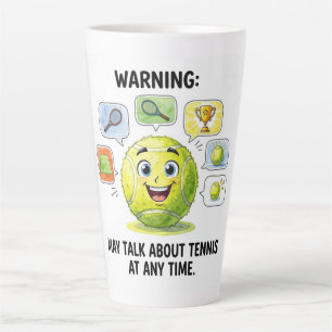 Tasse Latte Citation de tennis amusante pour les joueurs de te