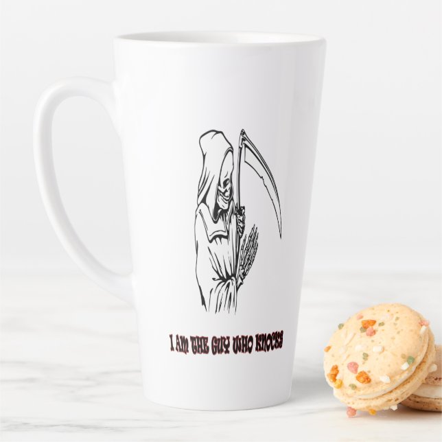 Tasse Latte Citation drôle de Faucheuse Nuit Halloween effraya (En situation)