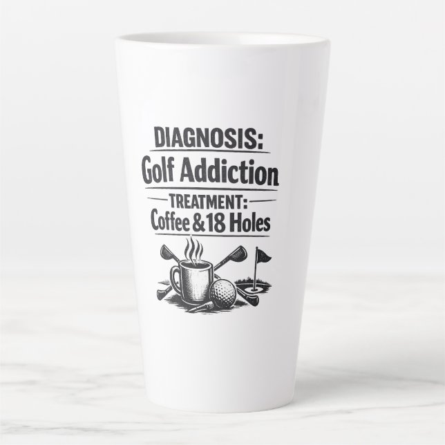Tasse Latte Citation drôle de golf pour golfeur  (Devant)