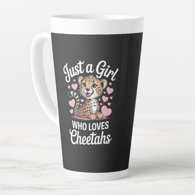 Tasse Latte Citation drôle de guépard  (Angle gauche)