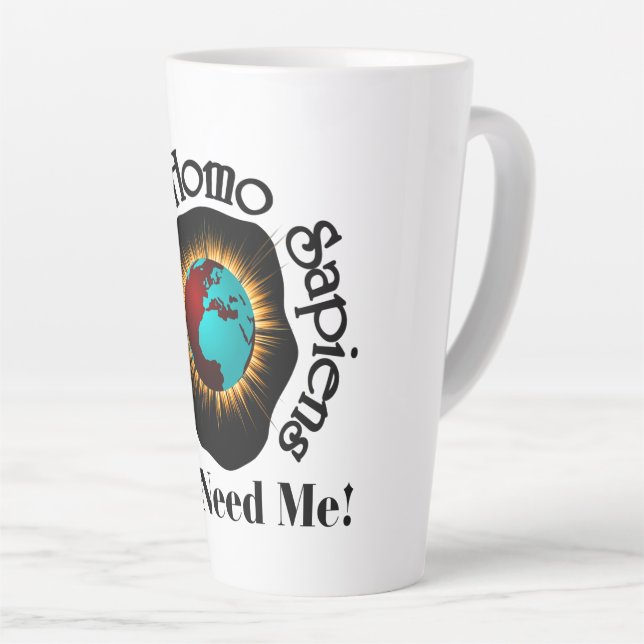 Tasse Latte Citation du Jour des terres Terre vers Sapiens Hom (Angle droit)