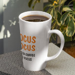 Tasse Latte Citation Hocus Pocus Funny Halloween | Orange<br><div class="desc">Citation Hocus Pocus Funny Halloween | Orange</div>