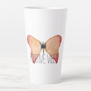 Tasse Latte Citation inspirante du papillon de pêche
