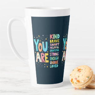 Tasse Latte Citation Inspirante Vous Êtes Typographie Positive
