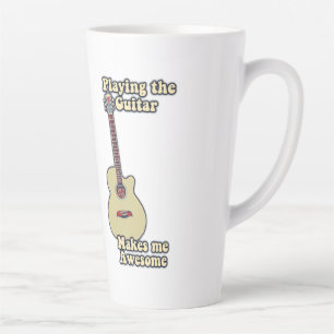 Tasse Latte citation motivante de guitare pour les amateurs de