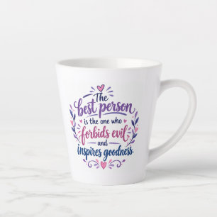 Tasse Latte Citation Motivante Inspirante Violet Sarcelle Café
