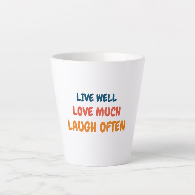 Tasse Latte citation positive amusante inspirant vie d'amour d (Devant)