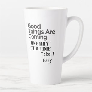 Tasse Latte citation positive art