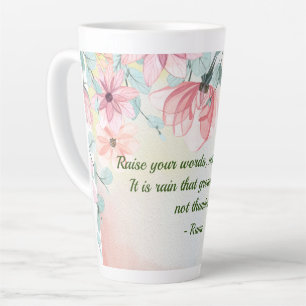 Tasse Latte Citation Rumi de la pluie