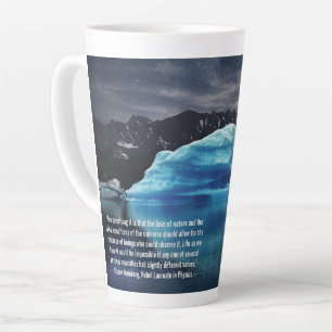 Tasse Latte Citation scientifique et photo de la nature d'Iceb