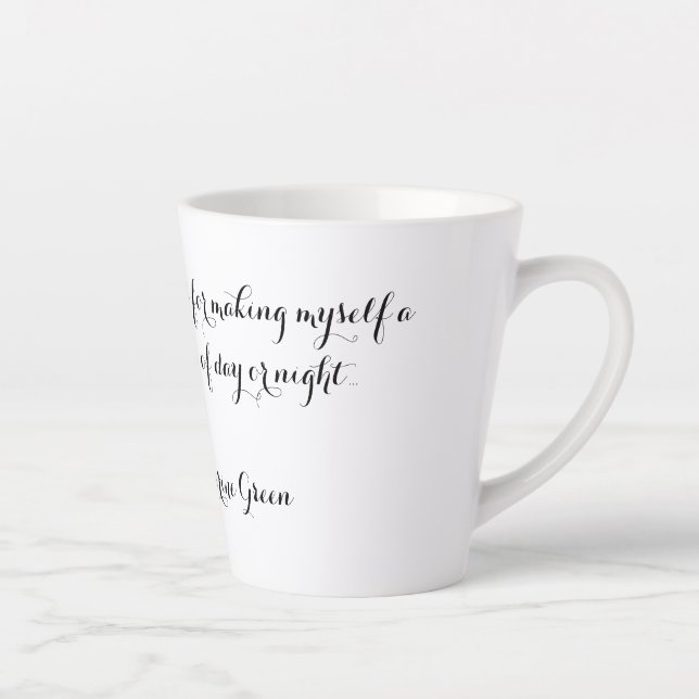 Tasse Latte Citation verte Tea Anna Katharine (Droite)