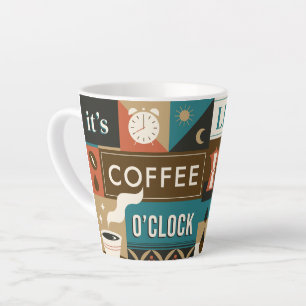 Tasse Latte Citations de café coloré