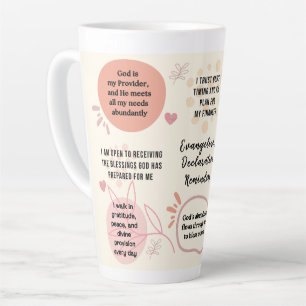 Tasse Latte Citations quotidiennes personnalisées d'affirmatio