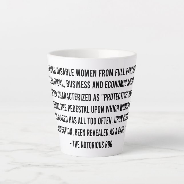 Tasse Latte Citations Rbg, Rbg Mug, Ruth Bader Ginsburg (Devant)