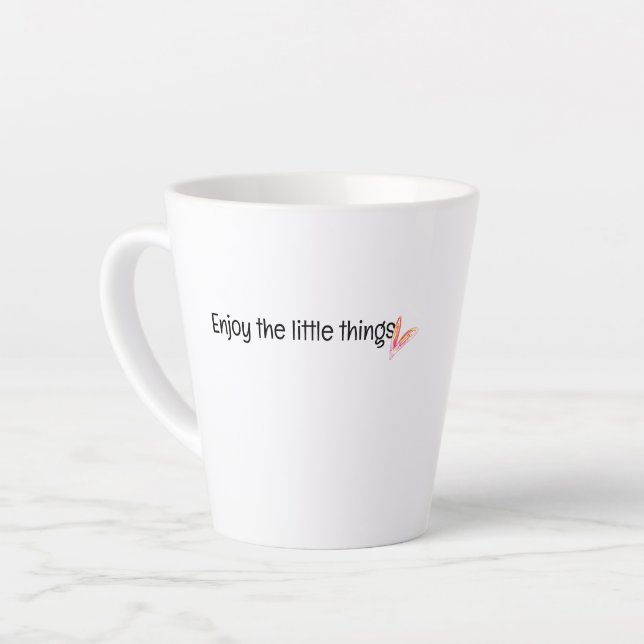 Tasse Latte Citez les petites choses (Angle gauche)