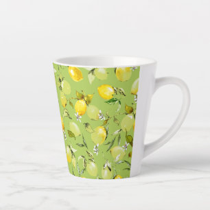 Tasse Latte citrons aquarelle 22