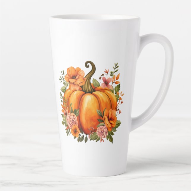Tasse Latte Citrouille d'automne  (Droite)