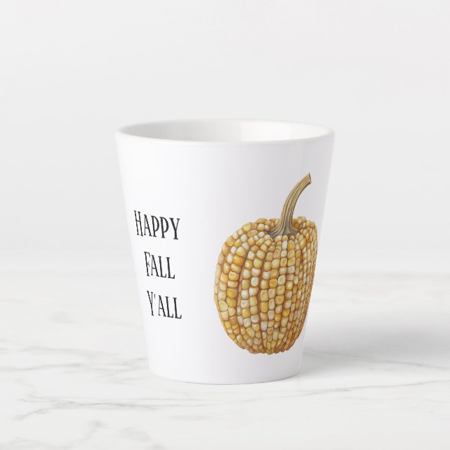 Tasse Latte Citrouille de maïs jaune (Devant)