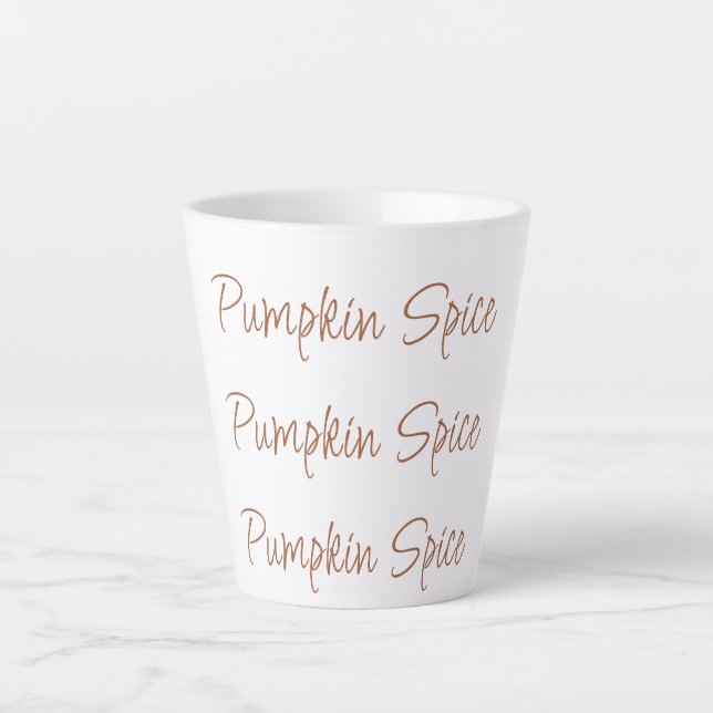 Tasse Latte Citrouille Spice Simple Style (Devant)