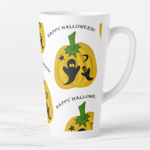 Tasse Latte Citrouilles et fantômes
