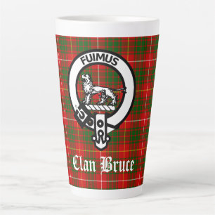 Tasse Latte Clan Bruce Crest Badge & Tartan