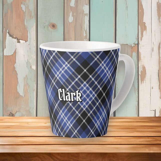 Tasse Latte Clan Clark Tartan (Créateur téléchargé)