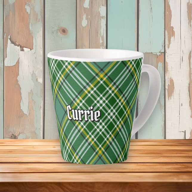 Tasse Latte Clan Currie Tartan (Créateur téléchargé)