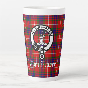Tasse Latte Clan Fraser Crest Badge et Tartan