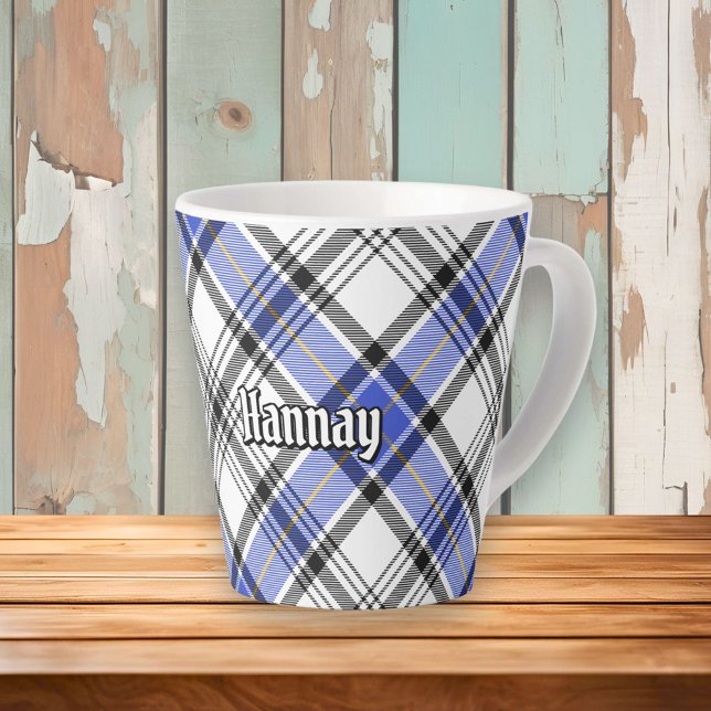 Tasse Latte Clan Hannay Tartan (Créateur téléchargé)