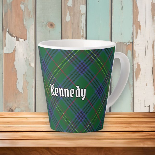 Tasse Latte Clan Kennedy Tartan (Créateur téléchargé)