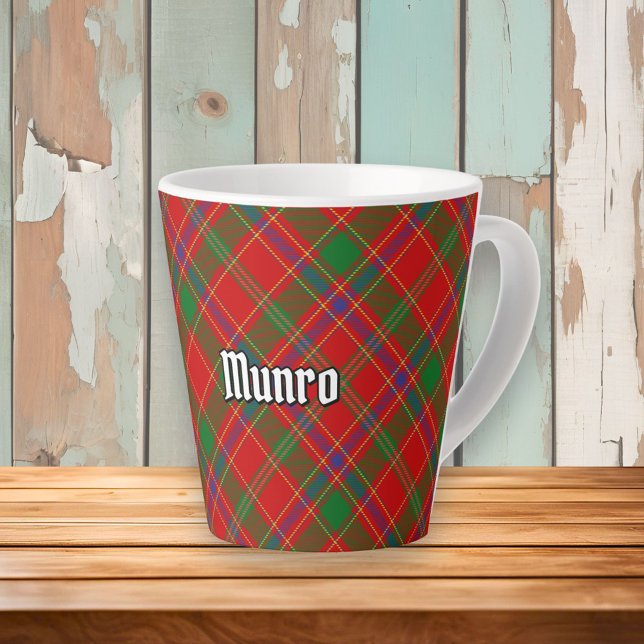 Tasse Latte Clan Munro Tartan (Créateur téléchargé)