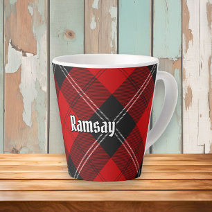 Tasse Latte Clan Ramsay Red Tartan