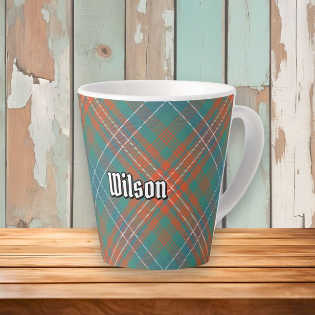 Tasse Latte Clan Wilson Ancienne Tartan (Créateur téléchargé)