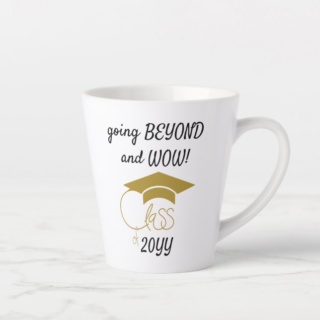 Tasse Latte Classe de congrès Grad-Inspirational-Gold (Droite)
