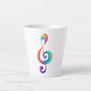 Tasse Latte Clé arc-en-ciel
