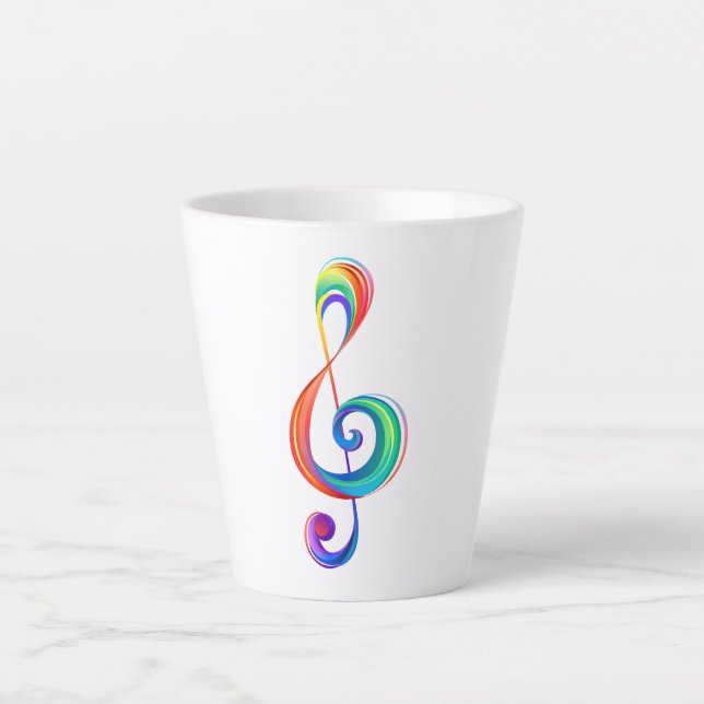 Tasse Latte Clé arc-en-ciel (Devant)