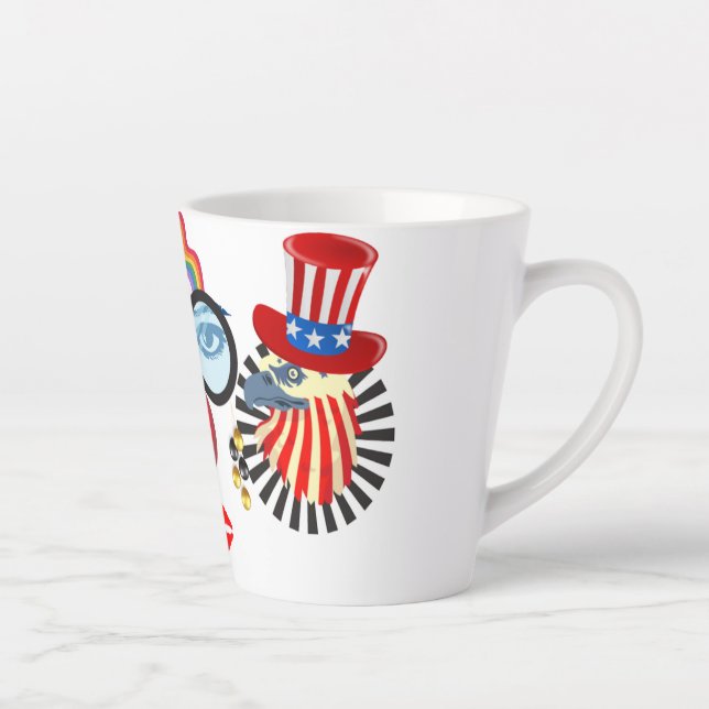 Tasse Latte Clown coloré (Droite)