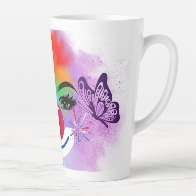Tasse Latte Clown et maquillage (Droite)