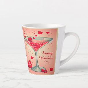 Tasse Latte cocktail Martini de la Saint-Valentin du milieu du