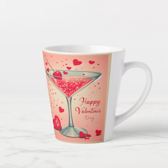 Tasse Latte Cocktail Valentine Martini du milieu du siècle (Droite)