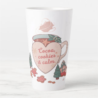 Tasse Latte Cocoa, Cookies & Calme – T-Shirt Pastel de Noël Co
