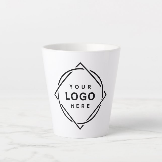 Tasse Latte Code QR noir élégant et élégant (Devant)
