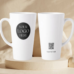 Tasse Latte Code QR promotionnel personnalisé avec le logo de