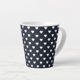 Tasse Latte Coeur blanc contrepartie ses coeurs