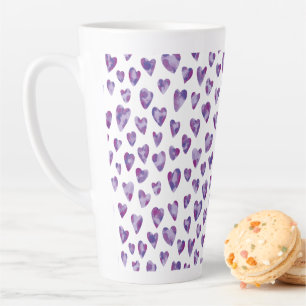 Tasse Latte Coeur d'aquarelle très Peri
